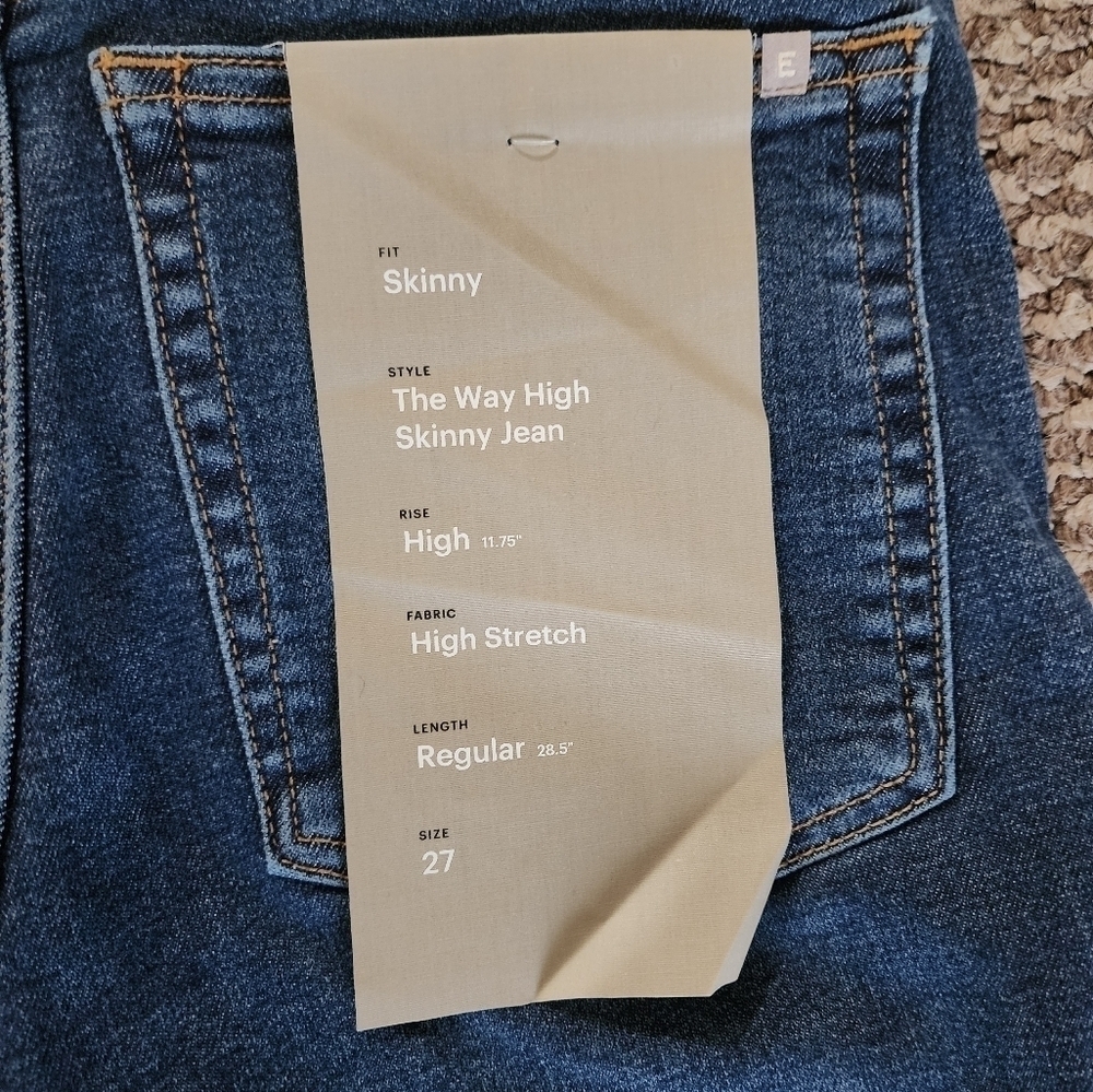 Everlane The Way High Skinny Jean Dark Blue Wash Women's Size 27 NWT - Picture 6 of 6